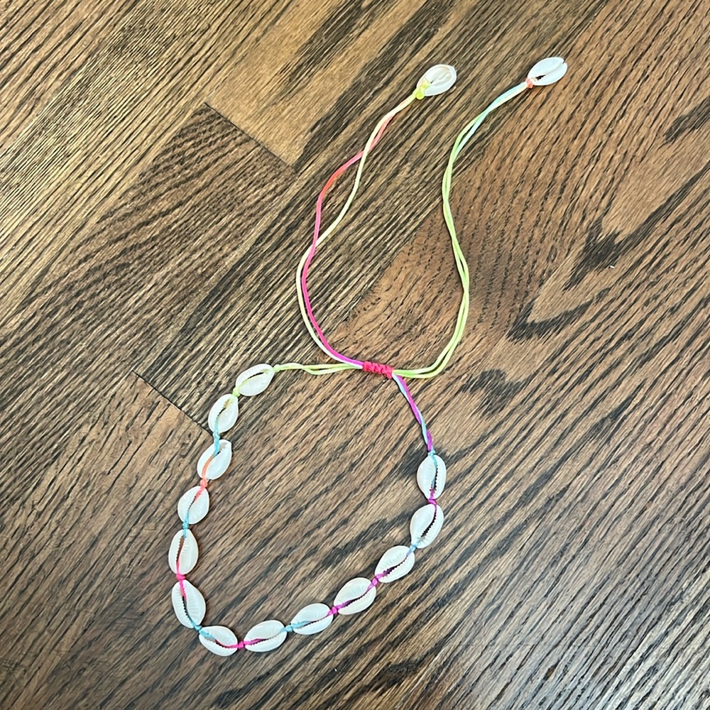 Adjustable Rainbow Shell Necklace